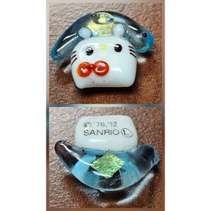 2012 Sanrio Hello Kitty‎ Glass Micro Figurine Dolphin Hat Rare '76 '12 Stamped